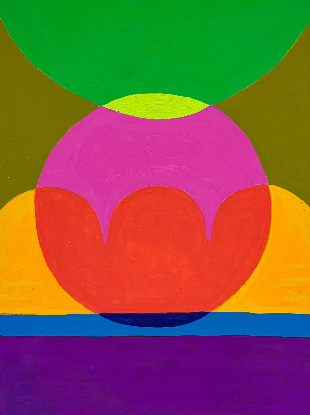 framed 6x8 mixed paint media on paper 4