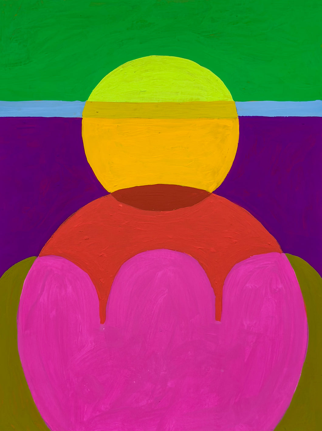 framed 6x8 mixed paint media on paper 6