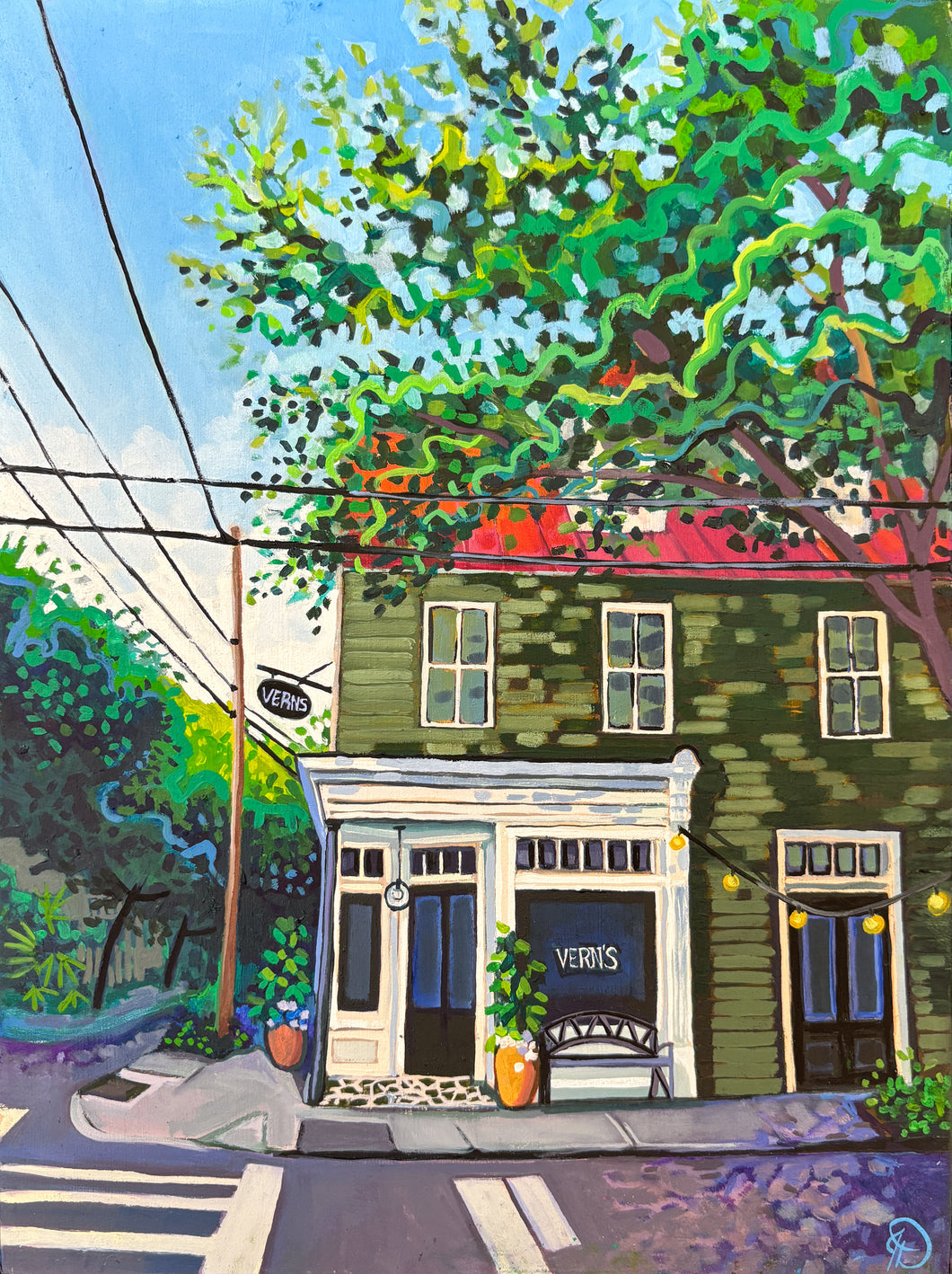 Vern's Restaurant framed print